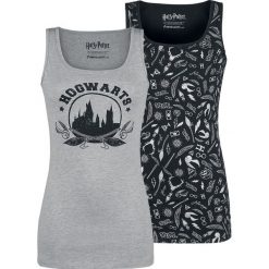Harry Potter Patronus - Hogwarts Top damski czarny/szary. Szare bluzki damskie marki Harry Potter, l. Za 121,90 zł.