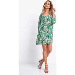 Sukienka boho na lato. Sukienki damskie e-margeritka.pl, s, z nadrukiem, z poliesteru, boho, bez kołnierzyka, moda ciążowa, z długim rękawem, długie, mini. Za 139,99 zł.