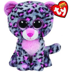 Przytulanki i maskotki: TY Maskotka Beanie Boos Tasha – Szaro-Różowy Lampart, Xl 62 Cm