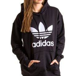 ADIDAS ADICOLOR TREFOIL HOODIE > FM3307. Bluzy damskie Adidas, bez wzorów, z bawełny, bez rękawów, długie, z kapturem. W wyprzedaży za 189,99 zł.