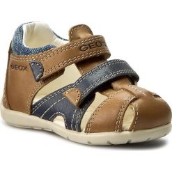 Sandały GEOX - B Kaytan B.C B7250C 0CL85 C5GF4 Caramel/Navy. Pomarańczowe sandały męskie Geox, ze skóry, bez zapięcia. W wyprzedaży za 169,00 zł.