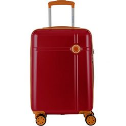 Walizka w kolorze ciemnoczerwonym - 44 l. Czerwone walizki Ines de la Fressange, bez wzorów, z materiału. W wyprzedaży za 319,95 zł.