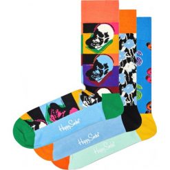 Happy Socks Andy Warhol 3-pack Skarpetki Wielokolorowy. Skarpetki męskie Happy Socks, bez wzorów, z elastanu. Za 192,95 zł.
