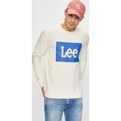 Lee - Bluza. Białe bluzy męskie marki Lee, s, z nadrukiem, z bawełny, bez kaptura. Za 239,90 zł.