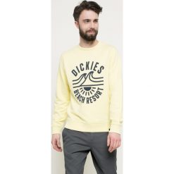Dickies - Bluza. Żółte bluzy męskie Dickies, m, z nadrukiem, z dzianiny, z okrągłym kołnierzem, bez rękawów, bez kaptura. W wyprzedaży za 139,90 zł.