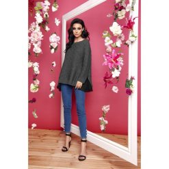 Sweter z szyfonem na bokach grafit. Swetry damskie Lemoniade, s, bez wzorów, z szyfonu, bez rękawów, bez kaptura. W wyprzedaży za 120,00 zł.