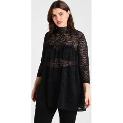 Tuniki damskie: ADIA WITH NECK STAND UP COLLAR LONG SLEEVES ASHAPE Tunika black