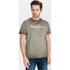 Pepe Jeans West Sir Koszulka Zielony. Zielone podkoszulki męskie Pepe Jeans, l, z haftami, z bawełny, z krótkim rękawem. Za 154,95 zł.