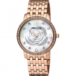 Zegarek kwarcowy w kolorze perłowobiało-różowozłotym. Żółte, analogowe zegarki damskie Esprit Watches, ze stali. W wyprzedaży za 204,95 zł.