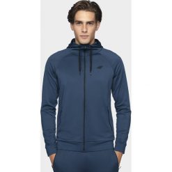 Bluza treningowa męska BLMF300 - granat. Bluzy męskie xl, bez wzorów, z dzianiny, z kapturem, bez rękawów, z kapturem. W wyprzedaży za 99,99 zł.