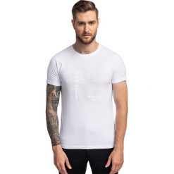 T-shirt BIAGIO TSBS000070. Białe t-shirty męskie Giacomo Conti, m, z nadrukiem, z bawełny, bez kołnierzyka. Za 99,00 zł.