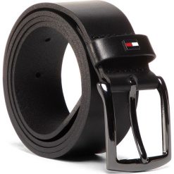 Pasek Męski TOMMY HILFIGER - Denton Leather 3.5 AM0AM05884 BDS. Czarne paski męskie TOMMY HILFIGER, w paski, ze skóry. Za 179,00 zł.