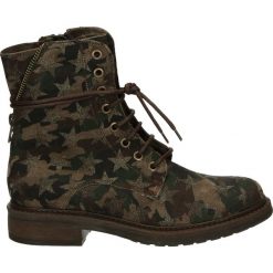 Botki - 63A002 VER470. Brązowe botki damskie na zamek Venezia, ze skóry. Za 249,00 zł.
