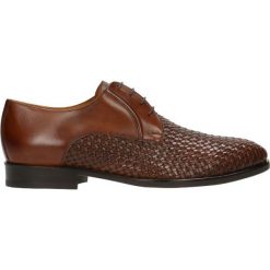 Półbuty RUDI. Brązowe derby męskie Gino Rossi, ze skóry, na sznurówki. Za 399,90 zł.