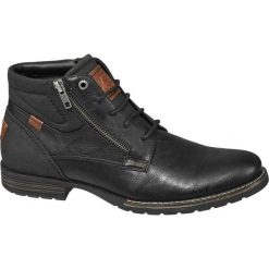 Kozaki męskie Venice czarne. Czarne buty zimowe męskie marki Venice, z materiału. Za 139,90 zł.