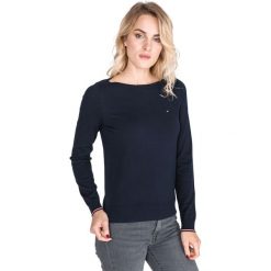 Tommy Hilfiger New Ivy Sweter Niebieski. Niebieskie bluzy damskie TOMMY HILFIGER, l, bez wzorów, z bawełny, bez rękawów, bez kaptura. Za 426,95 zł.