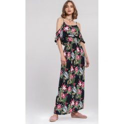 Granatowa Sukienka Slowly. Niebieskie sukienki damskie other, xl, bez wzorów, bez kołnierzyka, bez rękawów, maxi. Za 79,99 zł.