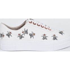 Tamaris - Tenisówki x Marcel Ostertag. Białe trampki i tenisówki damskie marki Tamaris, ze skóry, na sznurówki. W wyprzedaży za 169,90 zł.