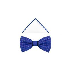 Niebieska mucha męska z kwiatowym wzorem A263. Niebieskie muszki męskie Modini Moda Męska, na co dzień, bez wzorów, z tkaniny, eleganckie. Za 44,55 zł.