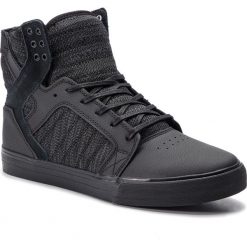 Sneakersy SUPRA - Skytop 08174-033-M Black/Dk Grey/Black. Czarne sneakersy męskie Supra, bez zapięcia, supra skytop. Za 479,00 zł.