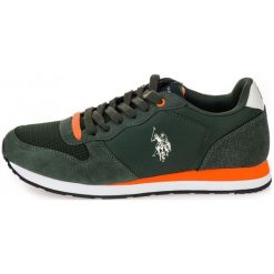 U.S. Polo Assn. Tenisówki Męskie Soren 41 Zielone. Zielone trampki męskie U.S. Polo Assn., bez wzorów, bez zapięcia. Za 339,00 zł.