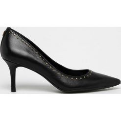 Lauren Ralph Lauren - Szpilki. Czarne szpilki Lauren Ralph Lauren, bez wzorów, ze skóry, bez obcasa, na obcasie, bez zapięcia. Za 519,90 zł.