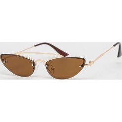 Answear - Okulary. Pomarańczowe okulary przeciwsłoneczne damskie marki ANSWEAR, owalne. Za 49,90 zł.