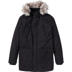 Parka zimowa z kapturem bonprix czarny. Czarne parki męskie bonprix, na zimę, m, bez wzorów, z kapturem. Za 269,99 zł.