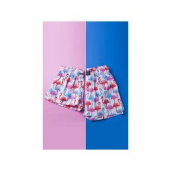 Spodenki do spania dla PARY FLAMINGI. Różowe piżamy damskie Intime, xl, bez wzorów, z bawełny. Za 149,00 zł.