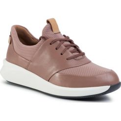 Sneakersy CLARKS - Un rio Lace 261476054 Dark Blush Combination. Różowe półbuty damskie Clarks, ze skóry. W wyprzedaży za 319,00 zł.