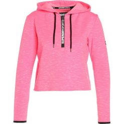 Bluzy damskie: Superdry Bluza z kapturem pop pink marl
