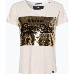 Superdry - T-shirt damski, beżowy. Brązowe t-shirty damskie Superdry, xs. Za 179,95 zł.