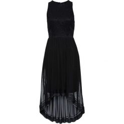 Sukienka z koronką bonprix czarny. Czarne sukienki damskie bonprix, w koronkowe wzory, z koronki, eleganckie, bez kołnierzyka, bez rękawów. Za 239,99 zł.