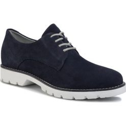 Oxfordy JANA - 8-23750-24 Navy 805. Niebieskie półbuty damskie Jana, bez obcasa, na płaskiej podeszwie, bez zapięcia. Za 199,00 zł.