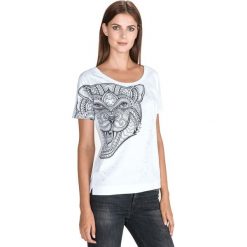 Just Cavalli Koszulka Biały. Białe koszulki damskie Just Cavalli, l, z nadrukiem, z bawełny, bez kołnierzyka. Za 547,95 zł.
