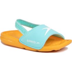 Sandały SPEEDO - Learn To Swim Slide Iu 8-11299D719 Blue/Orange. Niebieskie sandały dziewczęce Speedo, z tworzywa sztucznego. Za 79,99 zł.