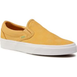 Tenisówki VANS - Classic Slip-On VN0A4BV31IT1 (Tonal Check) Hnyglddpmint. Żółte półbuty dziewczęce Vans, bez wzorów, z gumy, bez zapięcia. Za 299,00 zł.