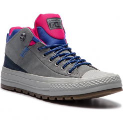 Trampki CONVERSE - Ctas Street Boot Hi 162361C Mason/Obsidian/Pink Pop. Szare tenisówki męskie Converse, z gumy. W wyprzedaży za 299,00 zł.