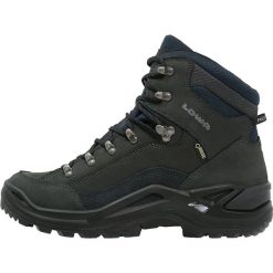 Lowa RENEGADE GTX Buty trekkingowe dunkelgrau/navy. Szare buty sportowe męskie marki Lowa, ze skóry, bez zapięcia, outdoorowe. Za 809,00 zł.
