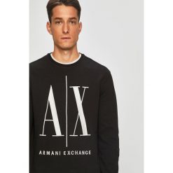 Armani Exchange - Bluza. Szare bluzy męskie Armani Exchange, s, z aplikacjami, z elastanu, z okrągłym kołnierzem, bez rękawów, bez kaptura. Za 379,90 zł.