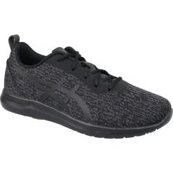 Czarne Buty biegowe Asics Kanmei 2 M 1021A011-021. Czarne buty sportowe męskie Asics, z materiału, bez zapięcia, do biegania. W wyprzedaży za 289,00 zł.