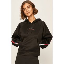 Tommy Sport - Bluza. Zielone bluzy sportowe damskie Tommy Sport, s, z nadrukiem, z poliesteru, bez rękawów, z kapturem. Za 399,90 zł.