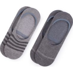 Zestaw 2 par stopek unisex BUGATTI - 6875 Stripe Stone Mel 115. Szare skarpetki damskie marki Bugatti, bez wzorów, z elastanu. Za 45,00 zł.