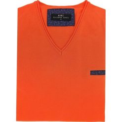 Sweter DARIO 16-02JK. Brązowe swetry klasyczne męskie Giacomo Conti, m, z bawełny, z klasycznym kołnierzykiem. Za 169,00 zł.