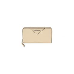 Portfele Karl Lagerfeld K/KLASSIK ZIPARROUD WALLET. Brązowe portfele damskie marki KARL LAGERFELD, bez wzorów. Za 549,00 zł.