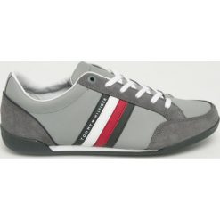 Tommy Hilfiger - Buty. Czarne buty sportowe męskie TOMMY HILFIGER, ze skóry, na sznurówki. W wyprzedaży za 299,90 zł.