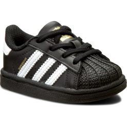 Buty adidas - Superstar I BB9078 Cblack/Ftwwht/Ftwwht. Czarne półbuty dziewczęce Adidas, na sznurówki. Za 229,00 zł.