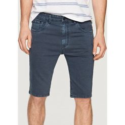 Spodenki i szorty męskie: Jeansowe szorty slim fit – Szary