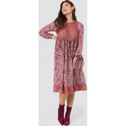 Długie sukienki: Twinset Sukienka Abito Tessuto Midi - Pink,Multicolor