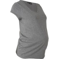 Shirt ciążowy basic (2 szt.), krótki rękaw bonprix ciemnoniebieski + szary melanż. Niebieskie bluzki ciążowe bonprix, bez wzorów, z dekoltem w serek, z krótkim rękawem. Za 75,98 zł.